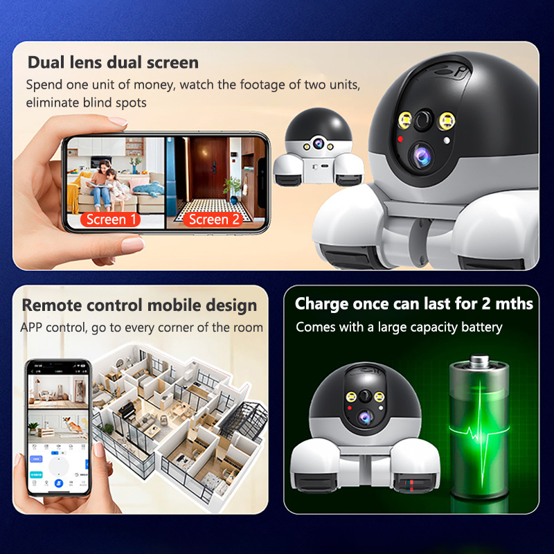128GB WIFI Robot Camera Dual L - огляд і ціна Home Security Robot