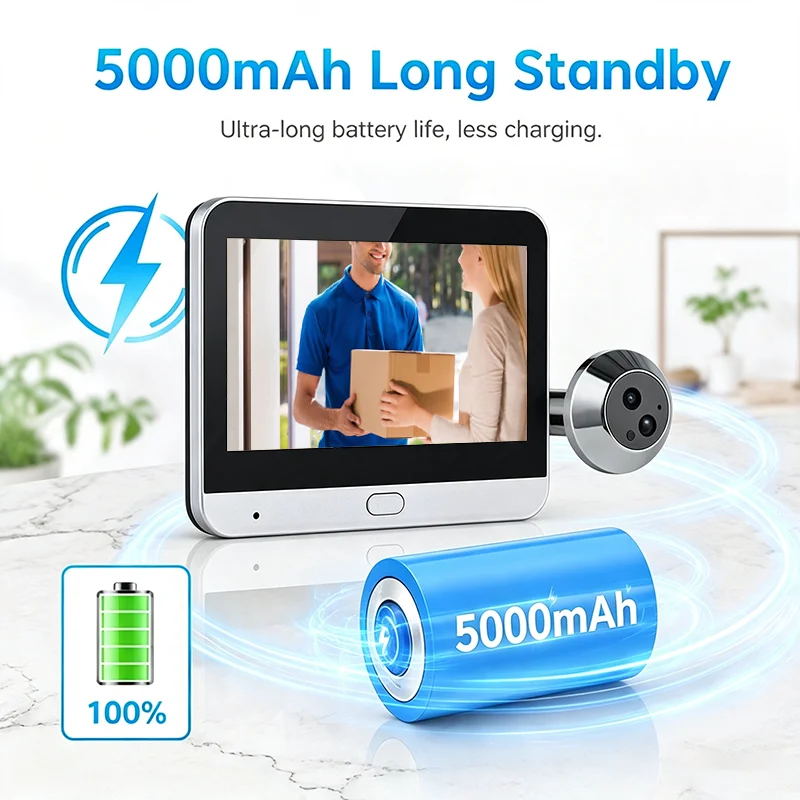 3MP Wireless Digital Door Eye  - огляд і ціна Home Security Front Door Camera