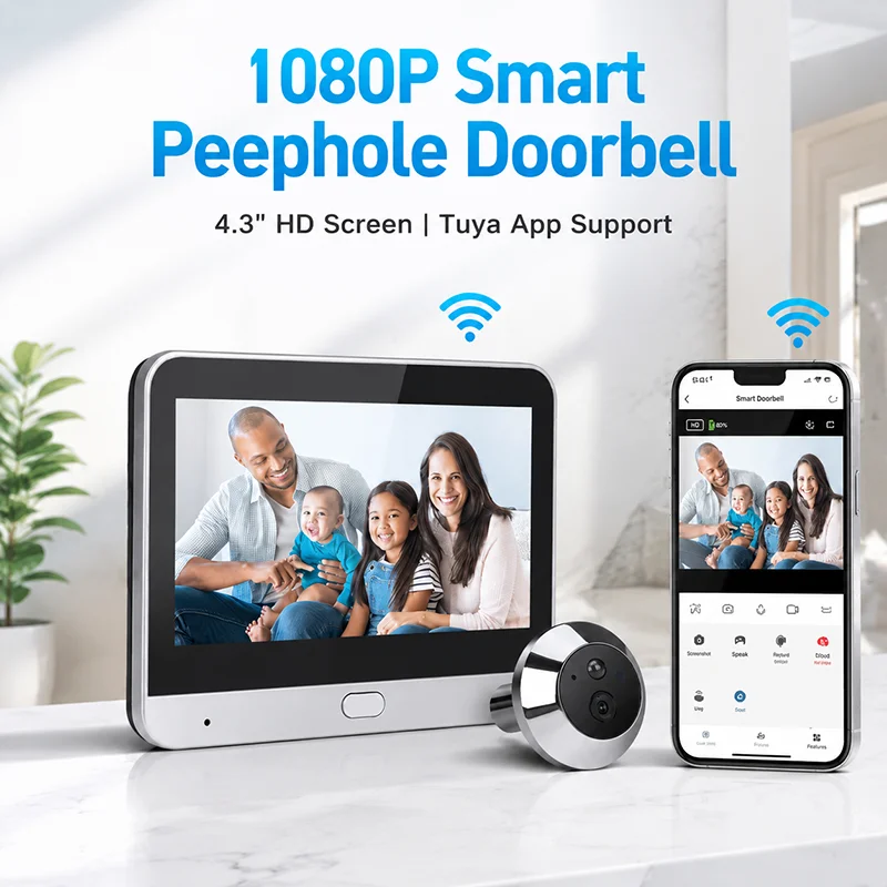 3MP Wireless Digital Door Eye  - огляд і ціна Home Security Front Door Camera