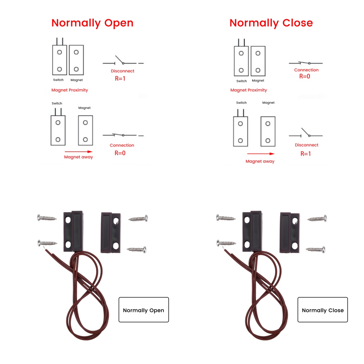 MC-38A Magnetic Switch Wired D - огляд і ціна Sim Gsm Alarm